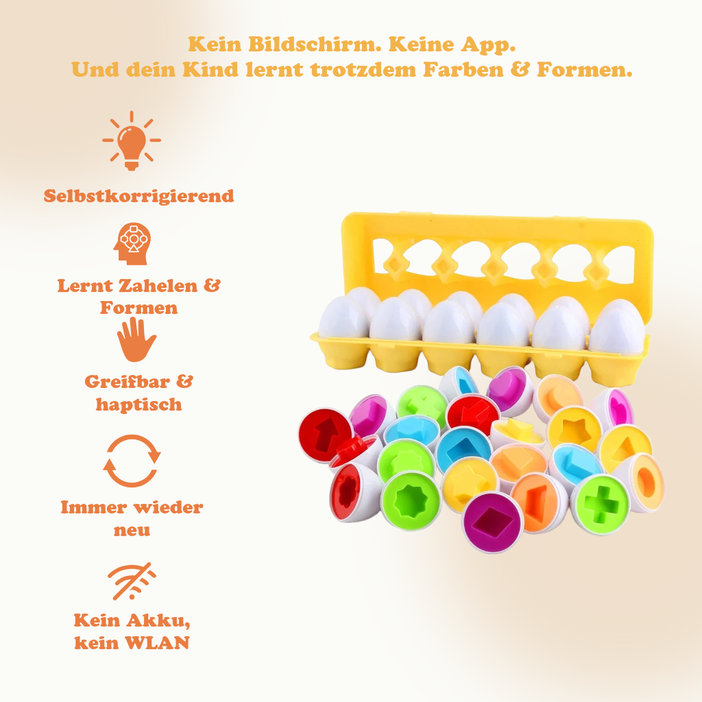 Matching-Eggs Montessori inspiriertes Steck-Spielzeug
